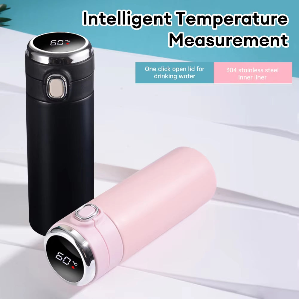 Smart LED Thermos Bottle (420ml) – Touch Display, Leak-Proof & Stylishly Insulated