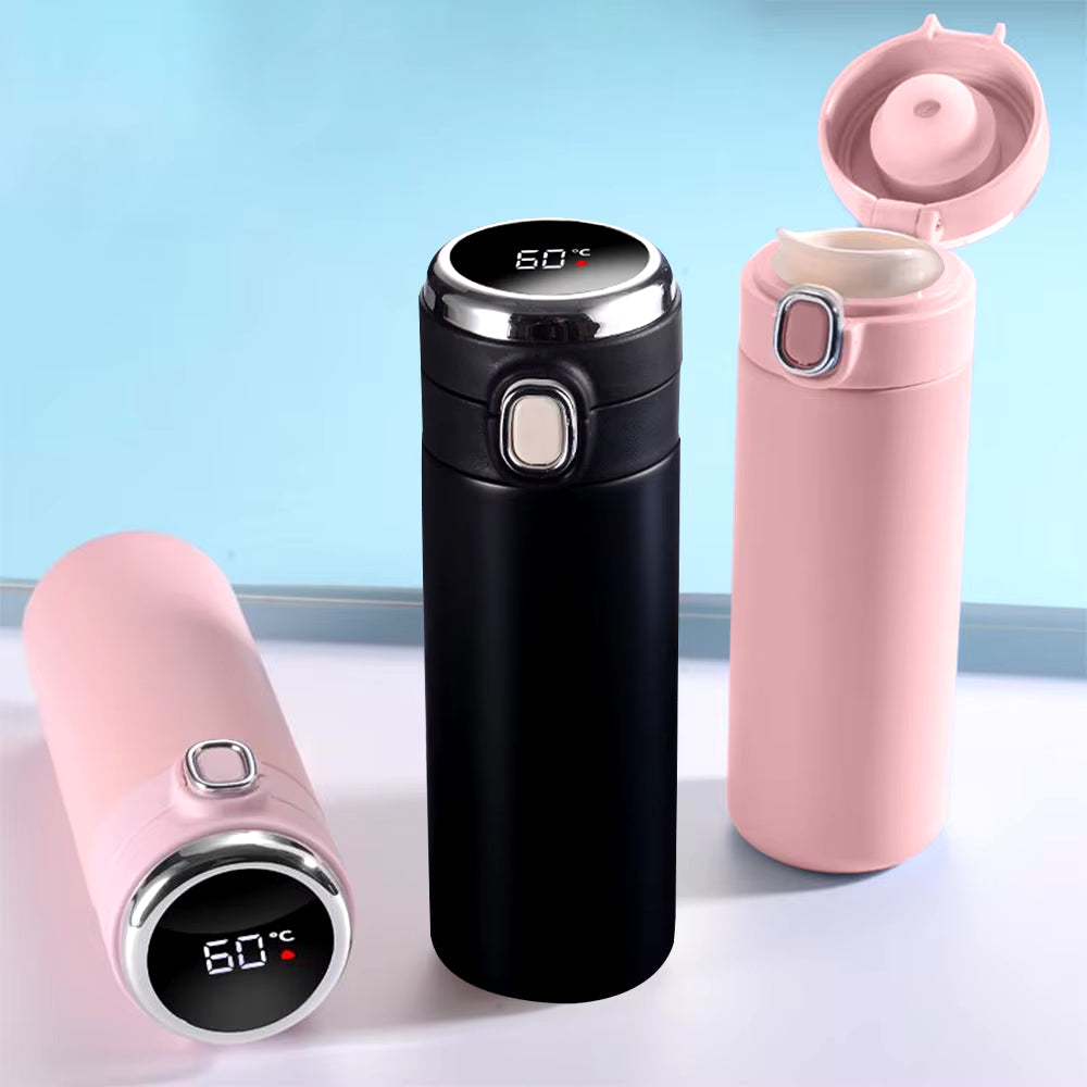 Smart LED Thermos Bottle (420ml) – Touch Display, Leak-Proof & Stylishly Insulated