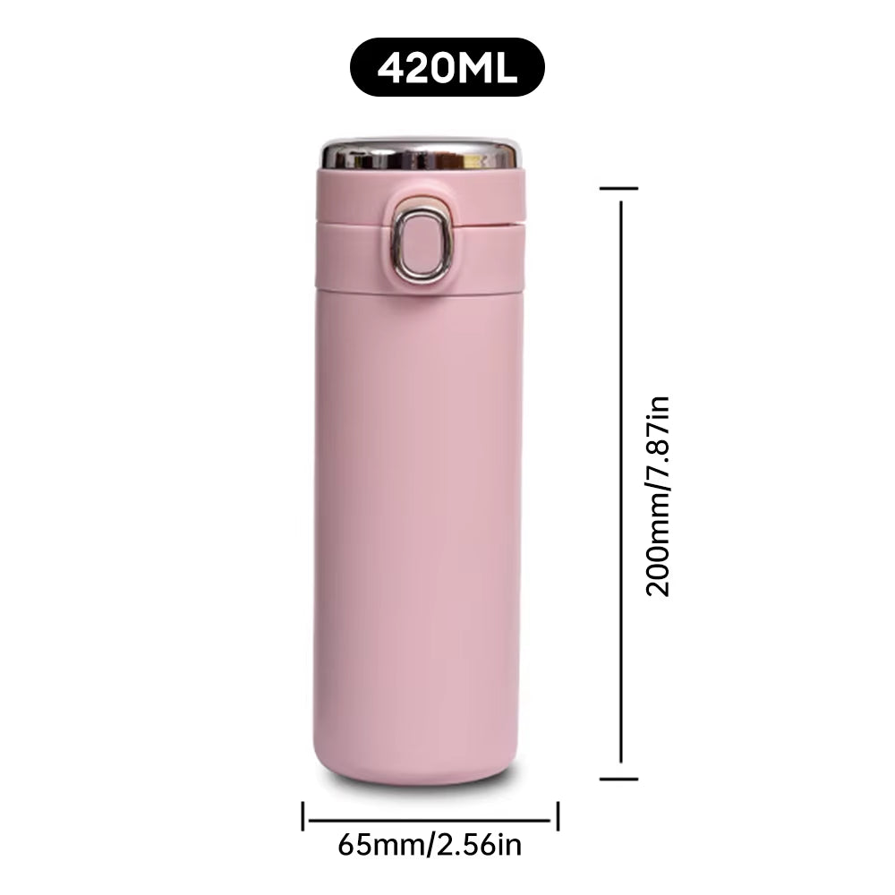 Smart LED Thermos Bottle (420ml) – Touch Display, Leak-Proof & Stylishly Insulated