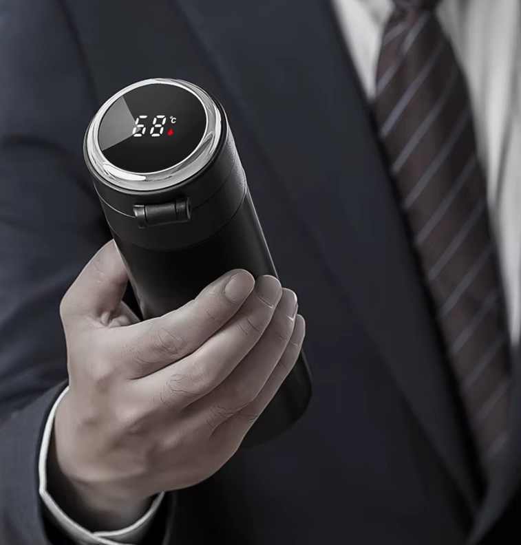 Smart LED Thermos Bottle (420ml) – Touch Display, Leak-Proof & Stylishly Insulated