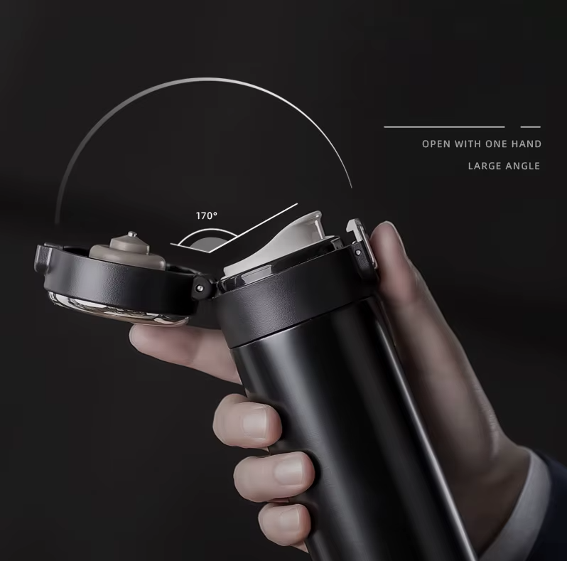 Smart LED Thermos Bottle (420ml) – Touch Display, Leak-Proof & Stylishly Insulated